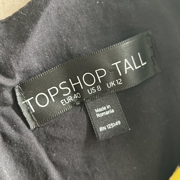 Topshop Tall Black and Yellow Rose Dress ASO Aria Montgomery - Picture 5 of 8